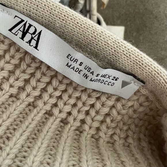 ZARA Layered knit white dress - Picture 5 of 5